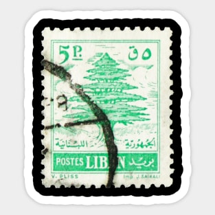 Lebanon stamp vintage Sticker